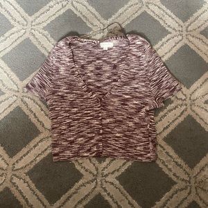 Pacsun LA Hearts Button Crop Top